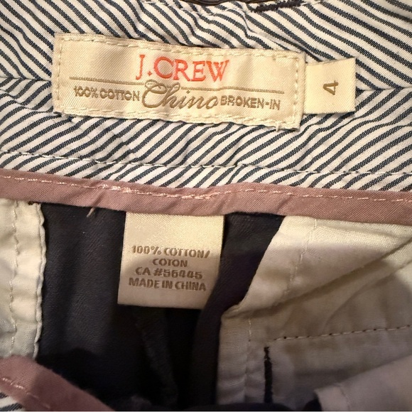 J. Crew Chino Broken-In‎ 100% Cotton Gray Mid Rise Shorts Sz 4 - Picture 5 of 11